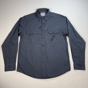 NEW Craghoppers Kiwi Shirt Men's M Gray Pockets Button Up Hiking Camping Outdoor